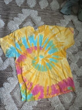 Yellow Tie-Dye Spiral T-Shirt